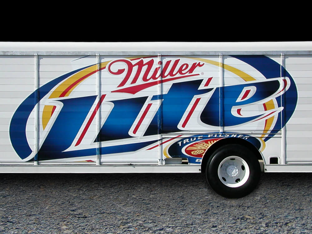 Miller Lite vehicle wrap