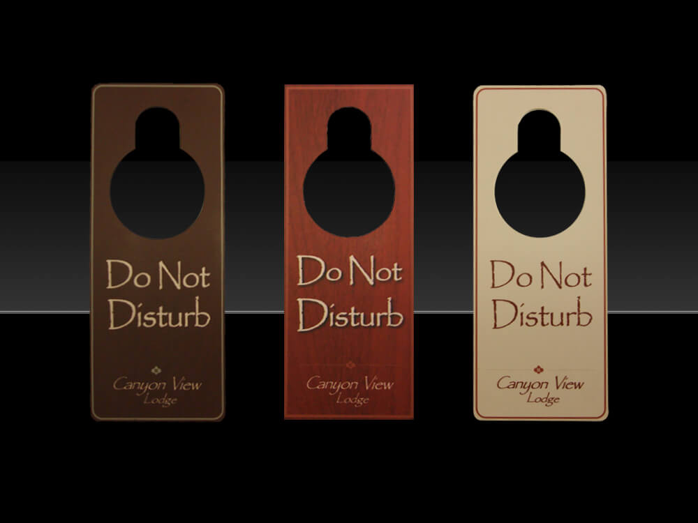 Do Not Disturb signs