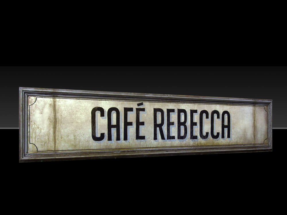 Cafe Rebecca sign