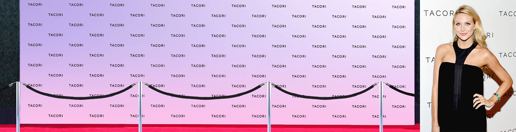 A large, bold media wall for Tacori