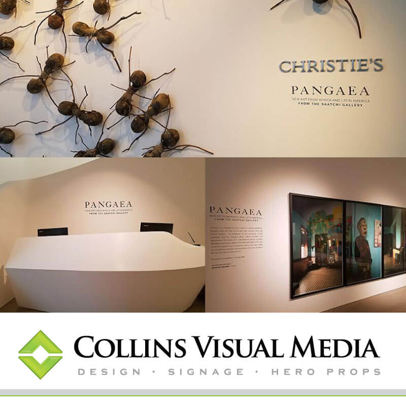 Christie’s Los Angeles Art Gallery with adhesive decals by us
