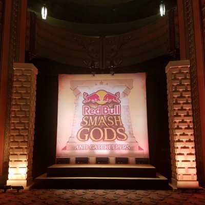 We fabricated and installed all these custom graphics for the "Red Bull Smash Gods and Gate Keepers" event at the historic Wiltern theatre.