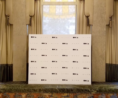 We printed this 8'x10' non-glare fabric press wall for MOCA’s “ Women in the Arts” luncheon.