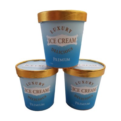 We designed, printed and fabricated this new packaging for Luxury premium ice cream.