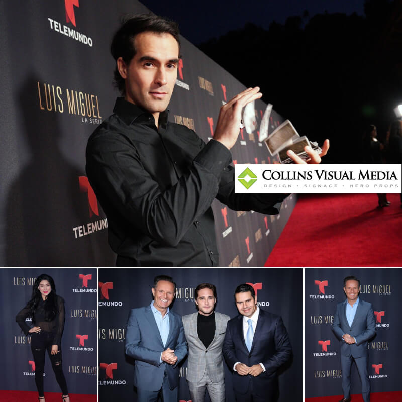 We created this ‘grande’ 8 by 50 foot media wall for the premiere of 'Luis Miguel La Serie'