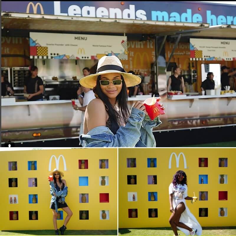 A fancy, custom display wall for McDonalds at #Coachella