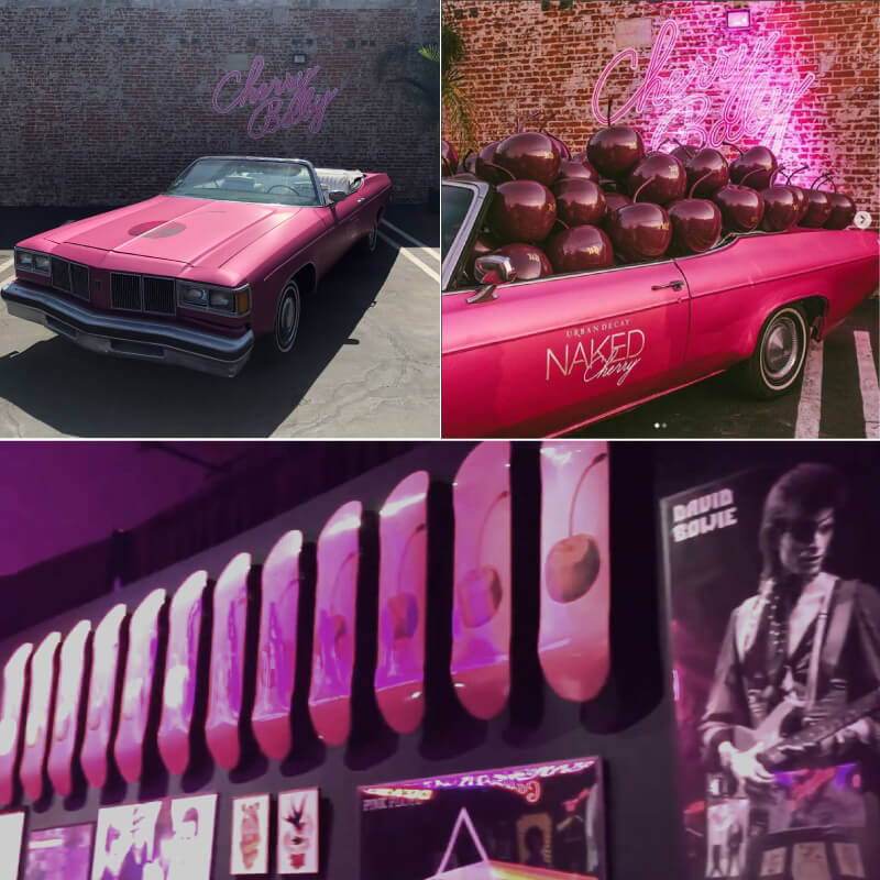 A load of graphics and cherry props for Urban Decay Cosmetics