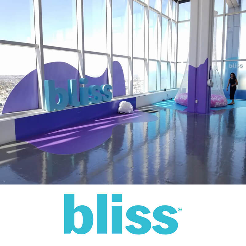 A set of decals, 3D lettering, and other graphics for Bliss' new partnership with PETA at Sky Studios