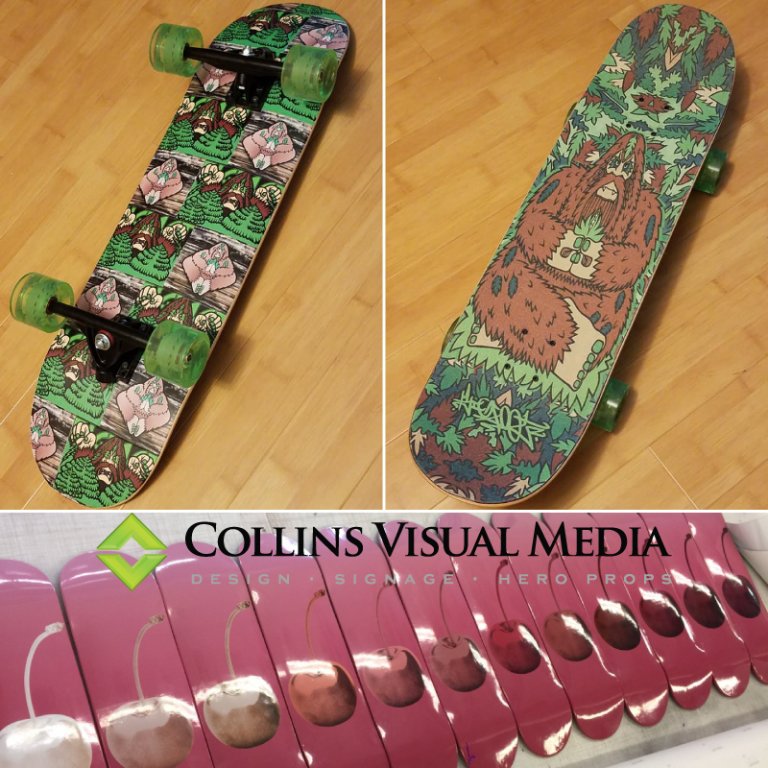 Customize your skate boards Collins Visual Media